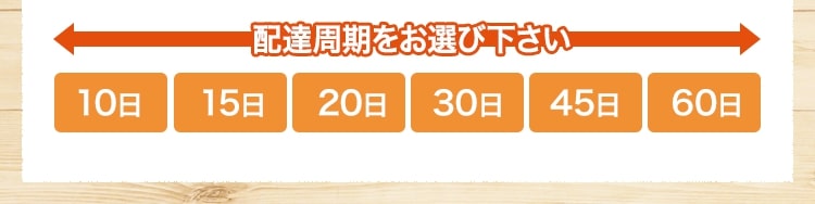 配達周期をお選び下さい
