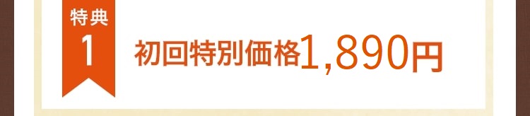 特典1 初回特別価格1,890円