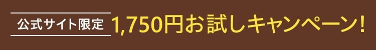 公式サイト限定1,750円お試しキャンペーン!